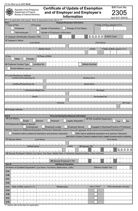 2305 bir form purpose|BIR Form No. 2305 .